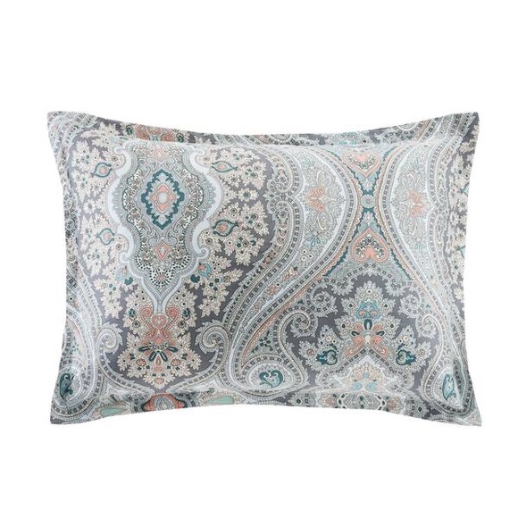 Echo Design™ Sterling Deep Green Cotton Sateen Printed Duvet Set - Picture 5 of 11